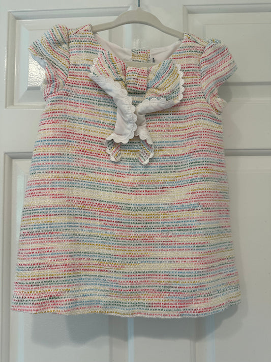 #85 Janie & Jack Rainbow tweed dress, Girls 18-24m