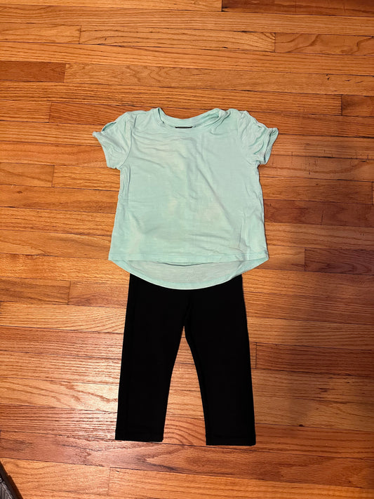 Seller 48, Eddie Bauer / H&M Athletic Outfit, Teal / Black, VGUC, Girls 2-4t