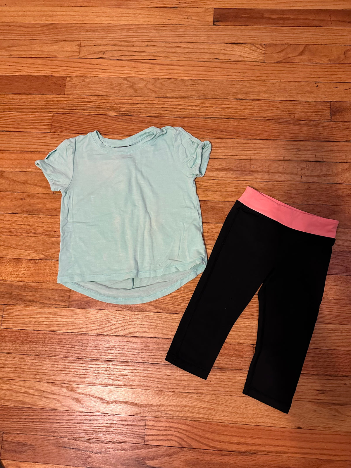 Seller 42, Eddie Bauer / H&M Athletic Outfit, Teal / Black, VGUC, Girls 2-4y