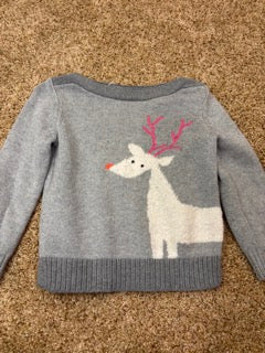 #47 girls 4T gap sweater, reindeer