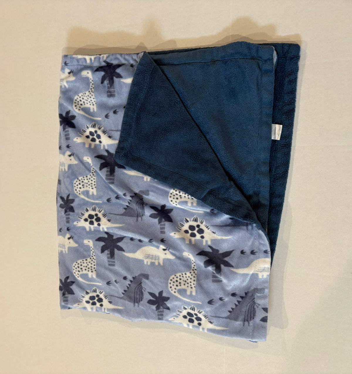 #25 Blue dinosaurs baby blanket