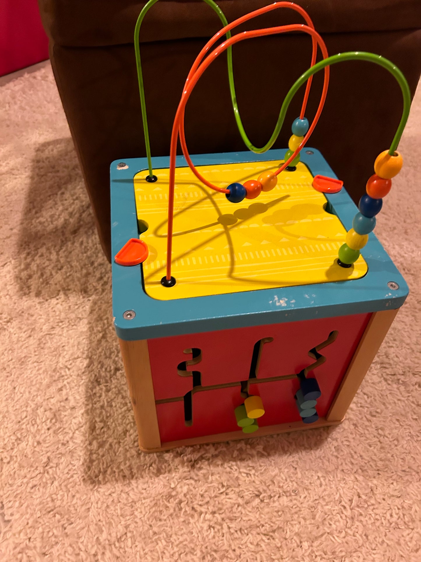 **REDUCED** Wooden Play Cube Activity Center