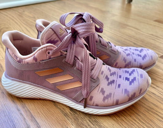 #198- Women’s, Pink and Gold Adidas Edge Lux 3- Size 6
