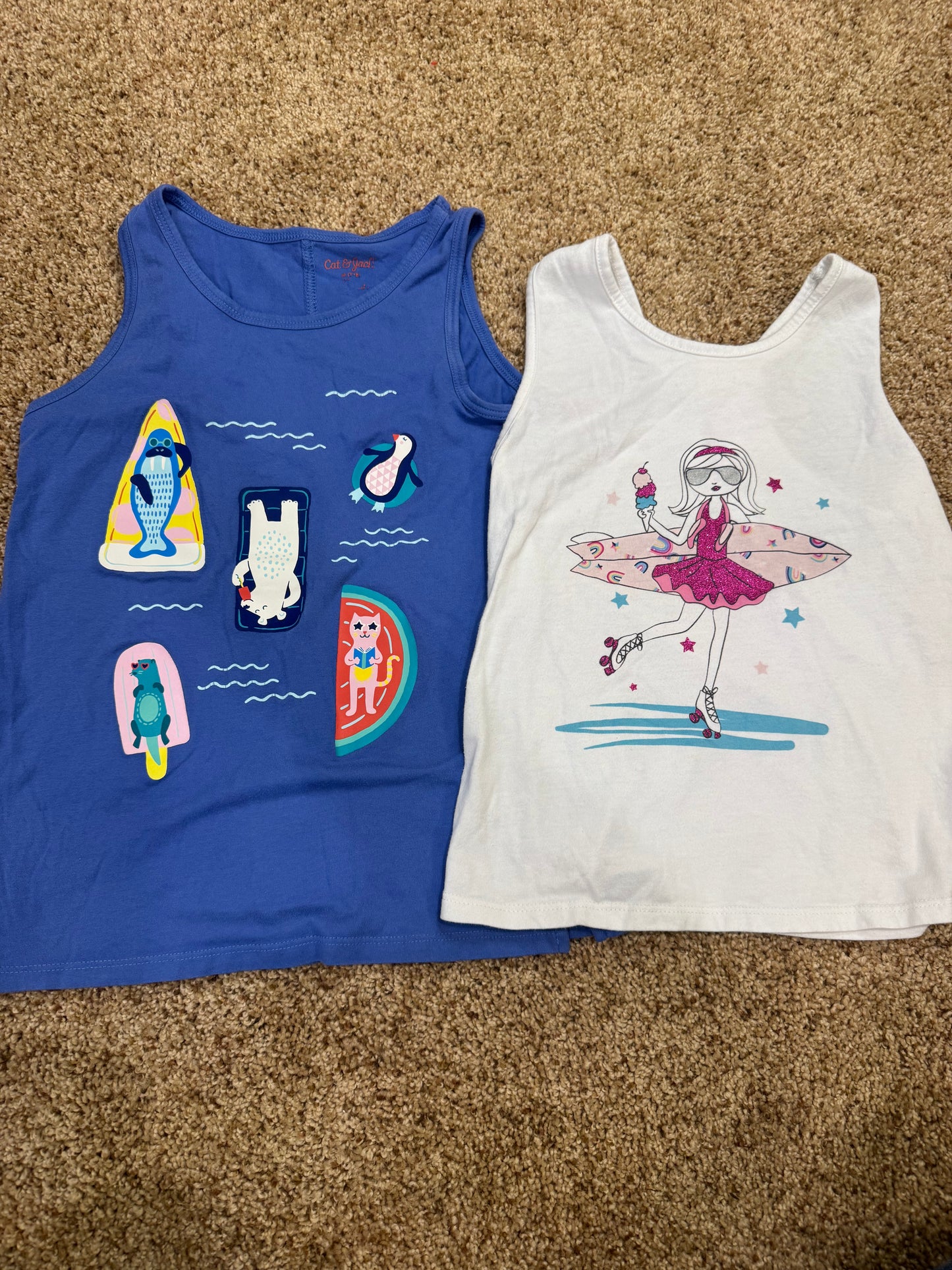 #73 girls tanks, size 7