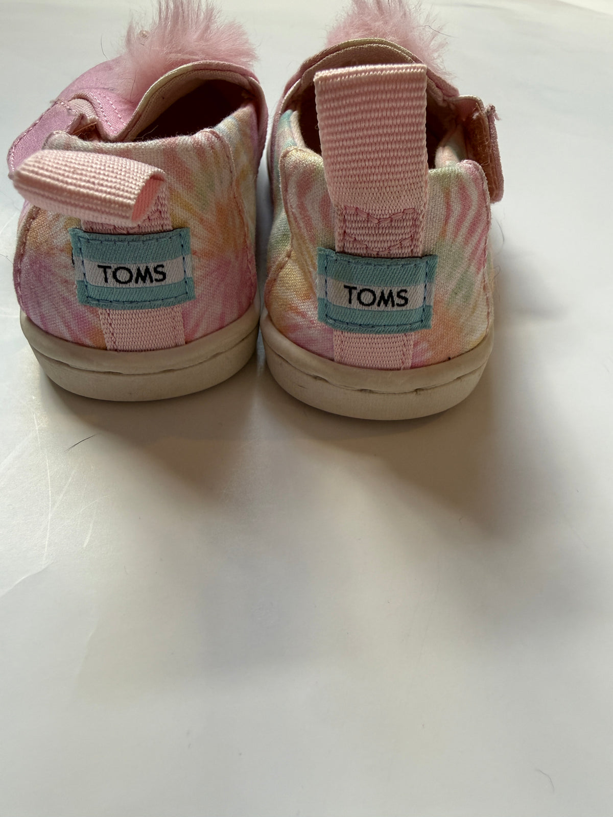 #170 Toms 3D unicorn and tie dye shoes girls 6C