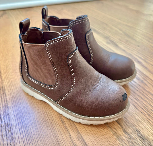 #198- Boys, Old Navy, Brown Chelsea Boots- Size 9 * Read Description