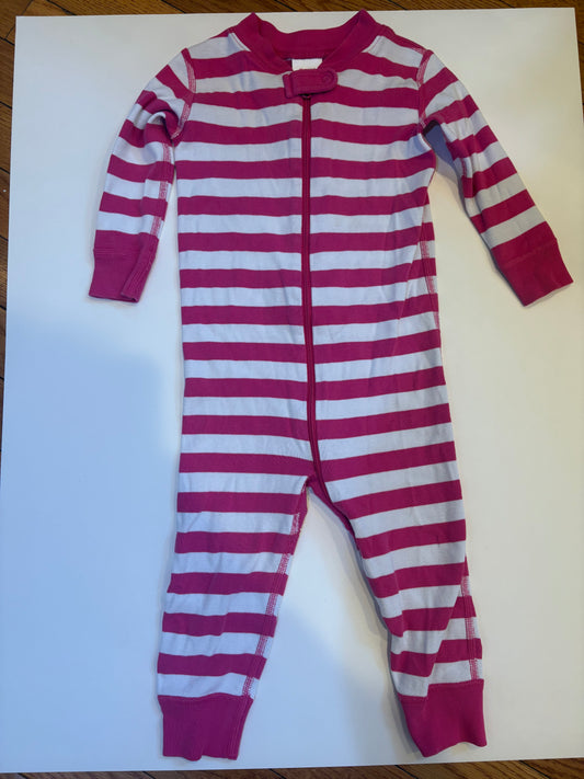 Seller 186 - Hanna Andersson Girls Pink Striped PJs - Size 85 (2T) - VGUC