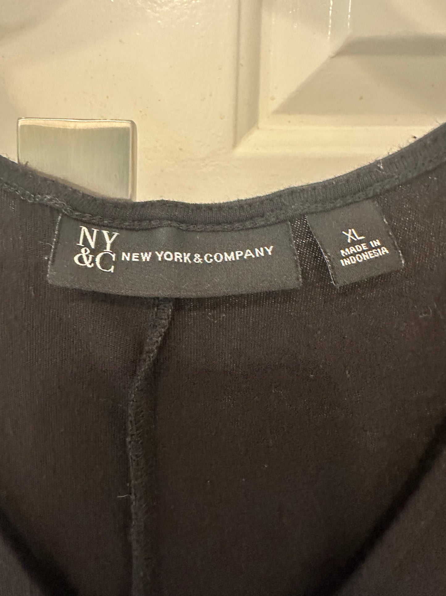 #85 NY&C black sleeveless maxi dress, women’s XL