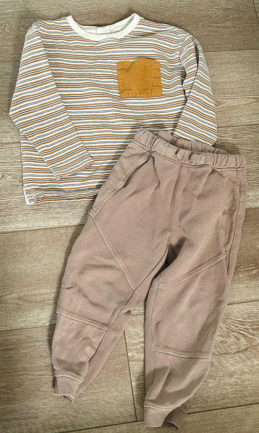 #15 *Reduced* Zara 4-5 Boys Jogger/Shirt Set VGUC