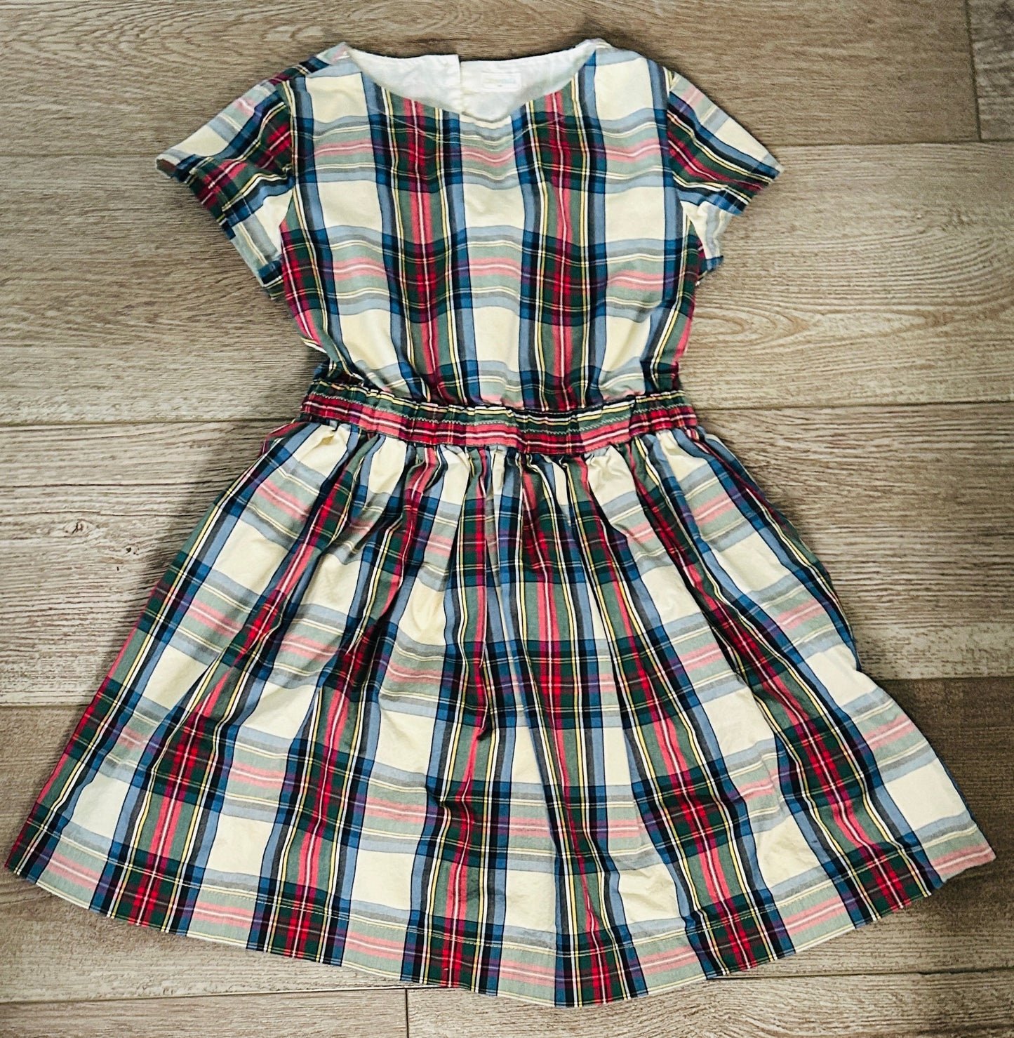 #15 *Reduced* Crewcuts (no size tag fits like 4/5) Tartan Holiday Dress