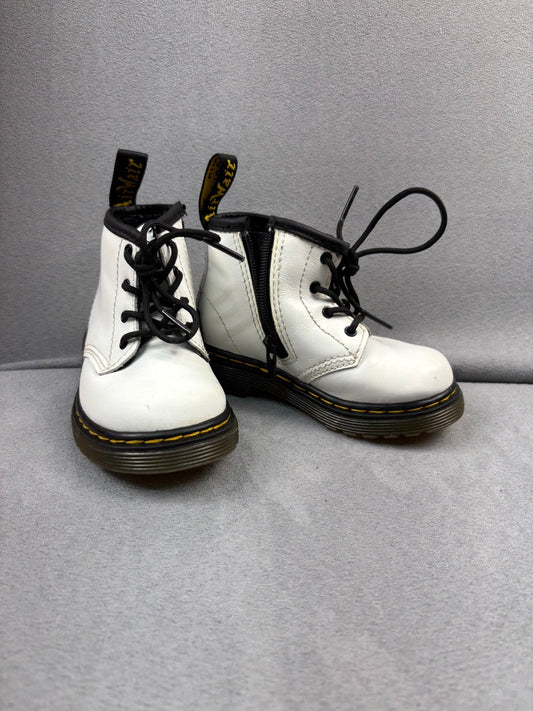 #39 Size 6 Girls Dr. Martens white boots