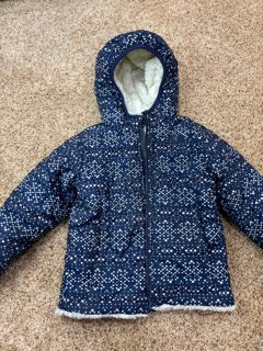 #47 girls North Face 3T reversible winter coat