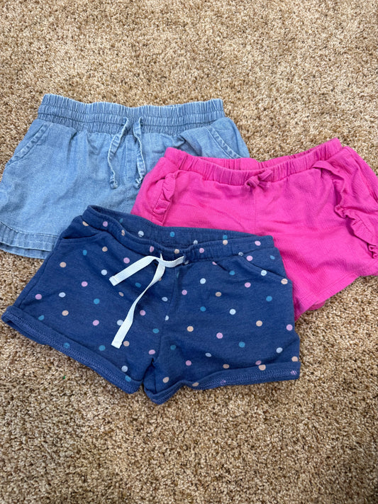 #73 girls size 6 carters shorts bundle