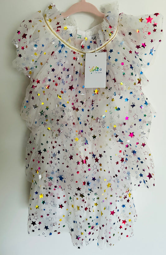 #15 Lola and the Boys 4t Tiers of Rainbow Dress NWT