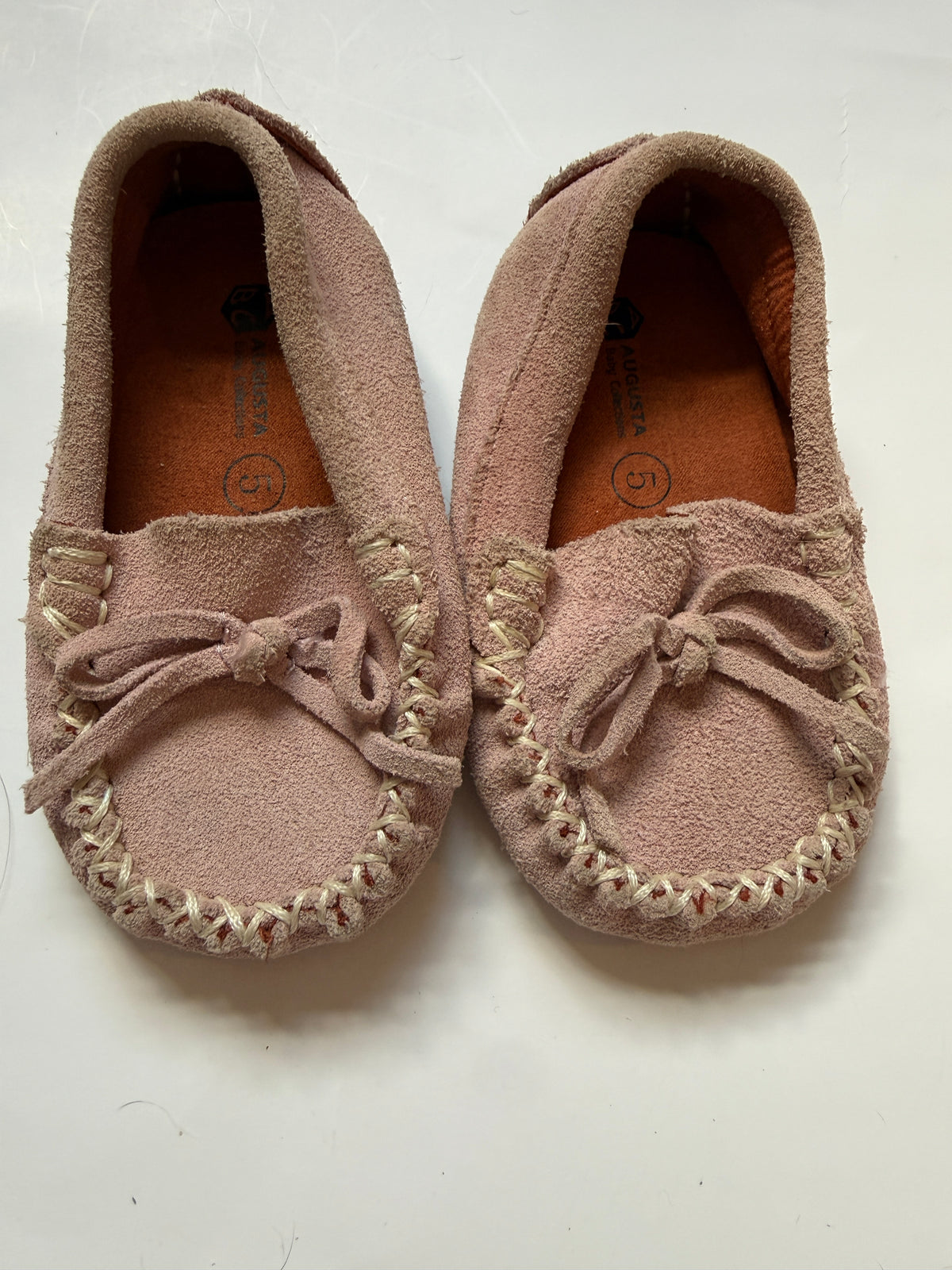 #170 Augusta Baby pink moccasin girls 5c