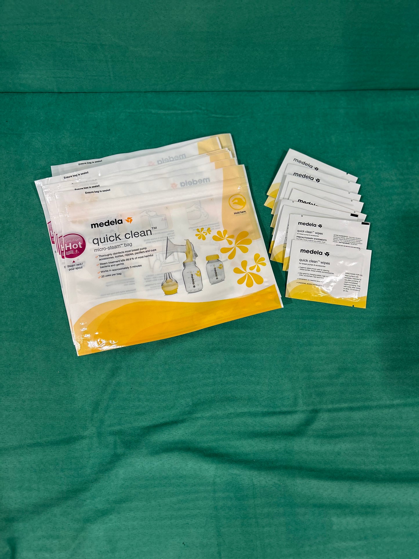 Seller 128 - Medela Steam Bags and Quick Clean Wipes