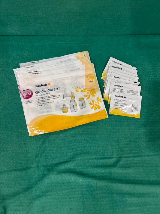 Seller 128 - Medela Steam Bags and Quick Clean Wipes