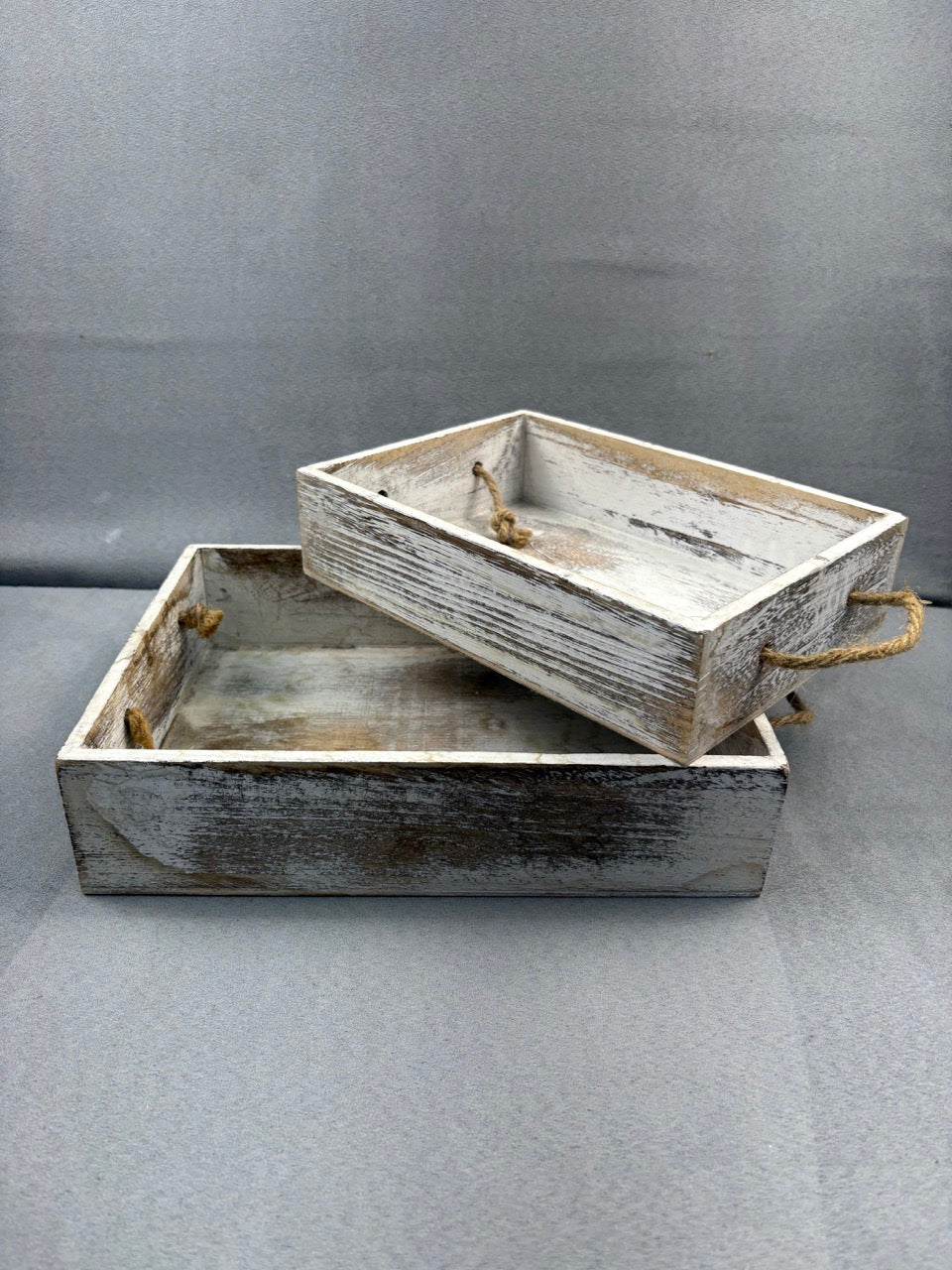 #39 Decorative Wood Trays, nesting