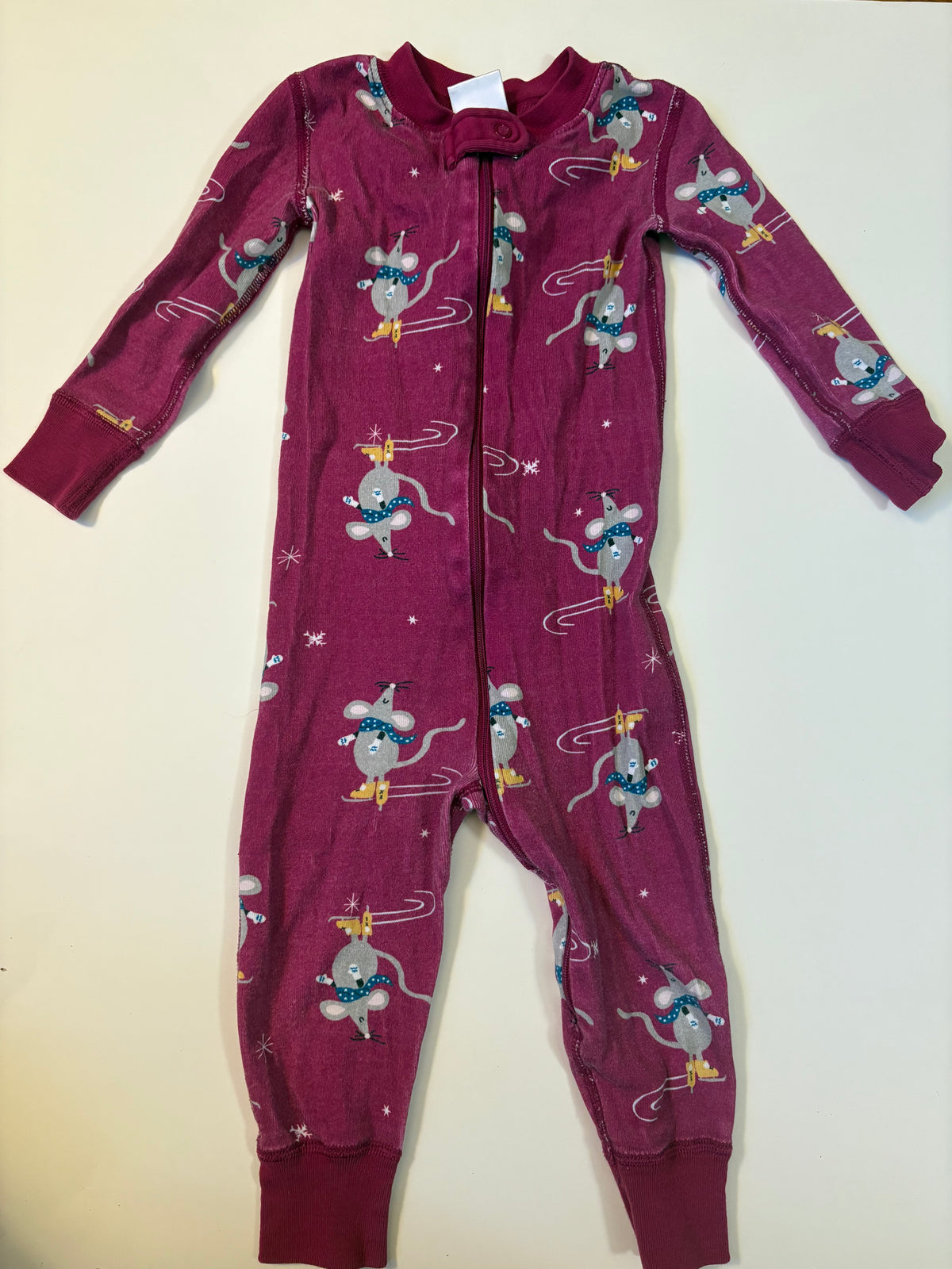 Seller 186 - Hanna Andersson Girls Purple Mouse PJs - Size 80 ( 18-24 Months) - GUC