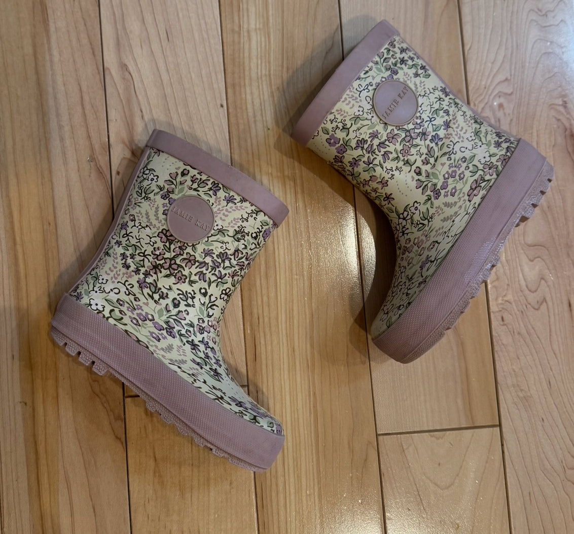 #207 Jamie Kay size 6 floral rainboots