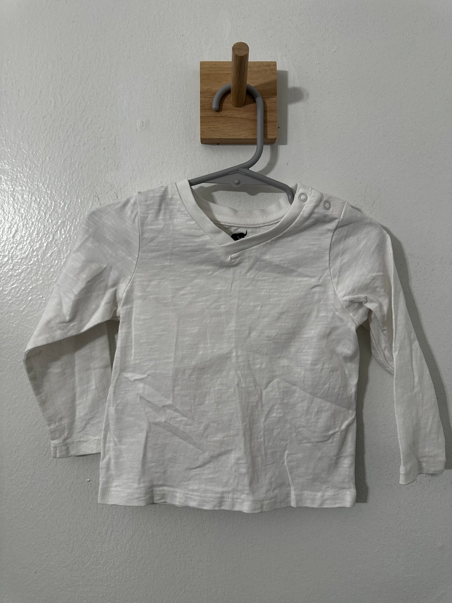 #111 Monica & Andy Basic White Long Sleeve Boys Top 18-24 Mo