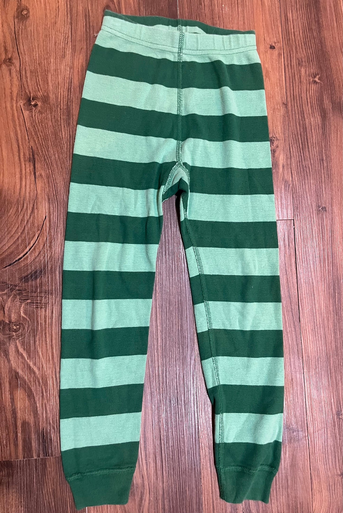 #67 Hanna Andersson Pajama Pants 5T Green Stripes