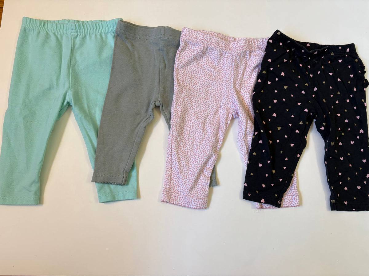 Seller 186 - Girls 6 Month Leggings ( Set of 4). - VGUC