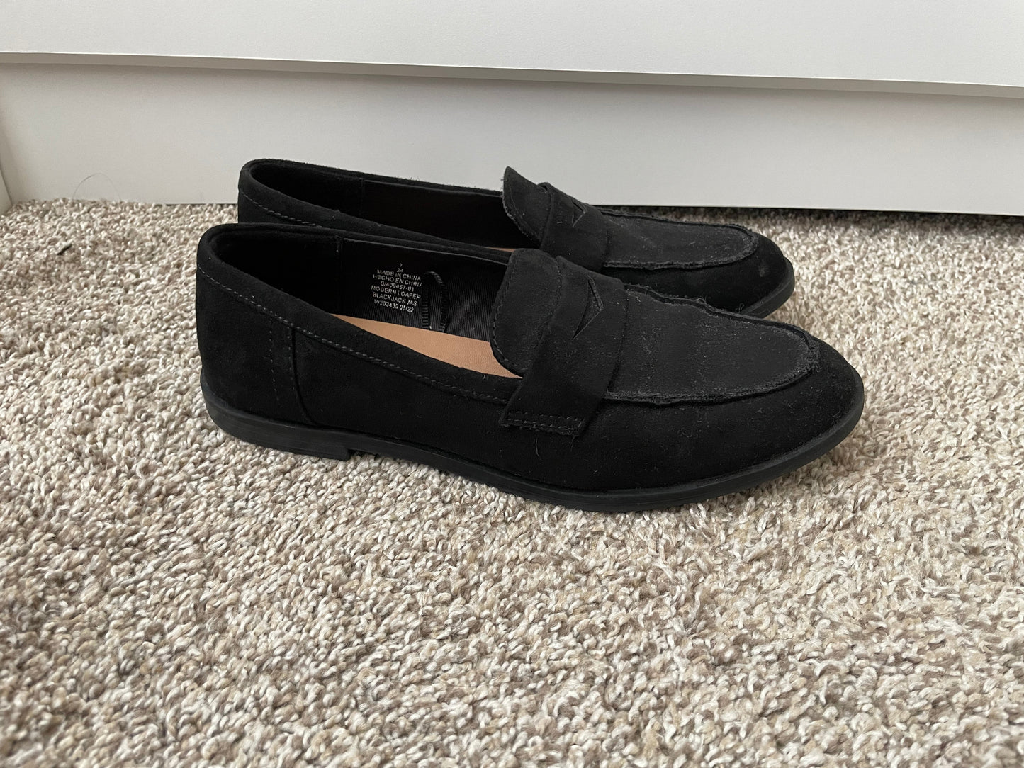 #3 old navy black suede loafers women’s size 7