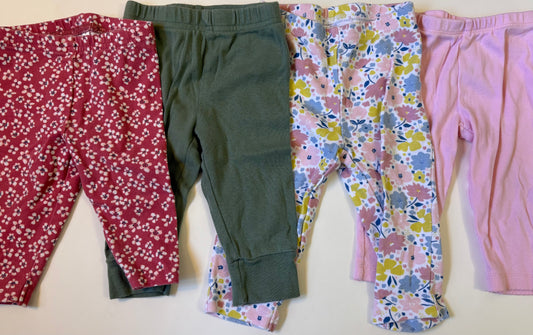Seller 186 - Girls 6 Month Leggings Bundle ( 4 Pairs ) - VGUC