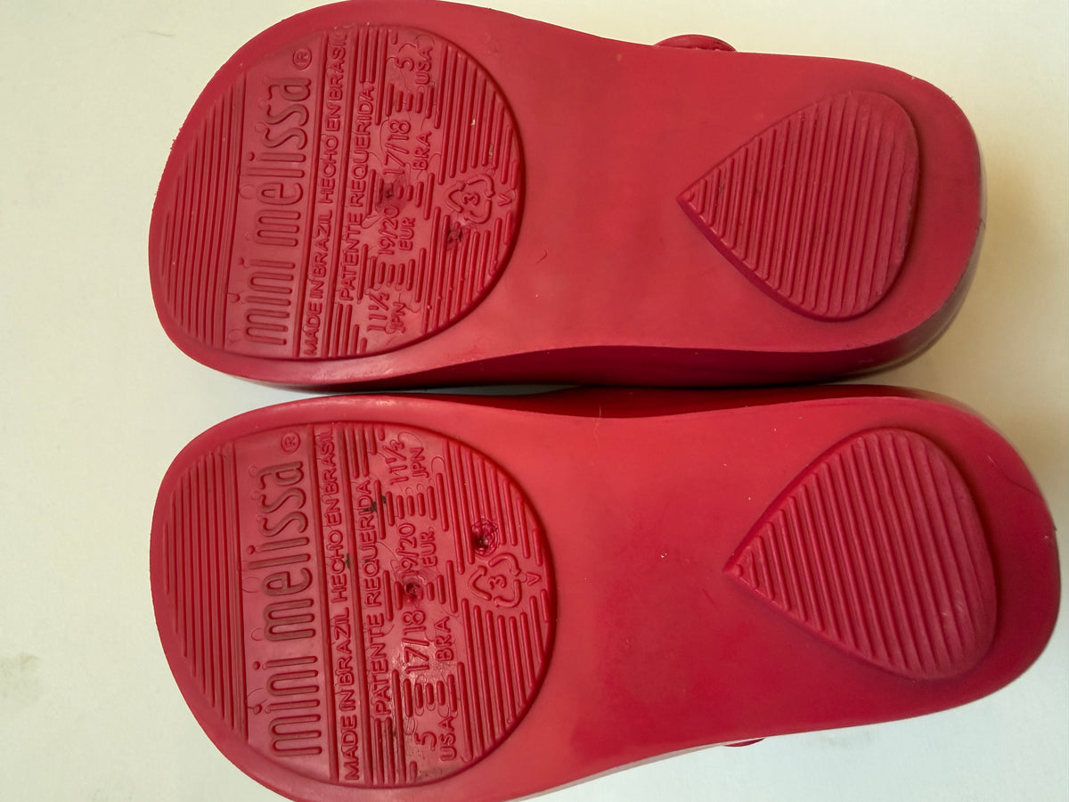 #170 Mini Melissa Minnie and Mickey shoes girls 5C