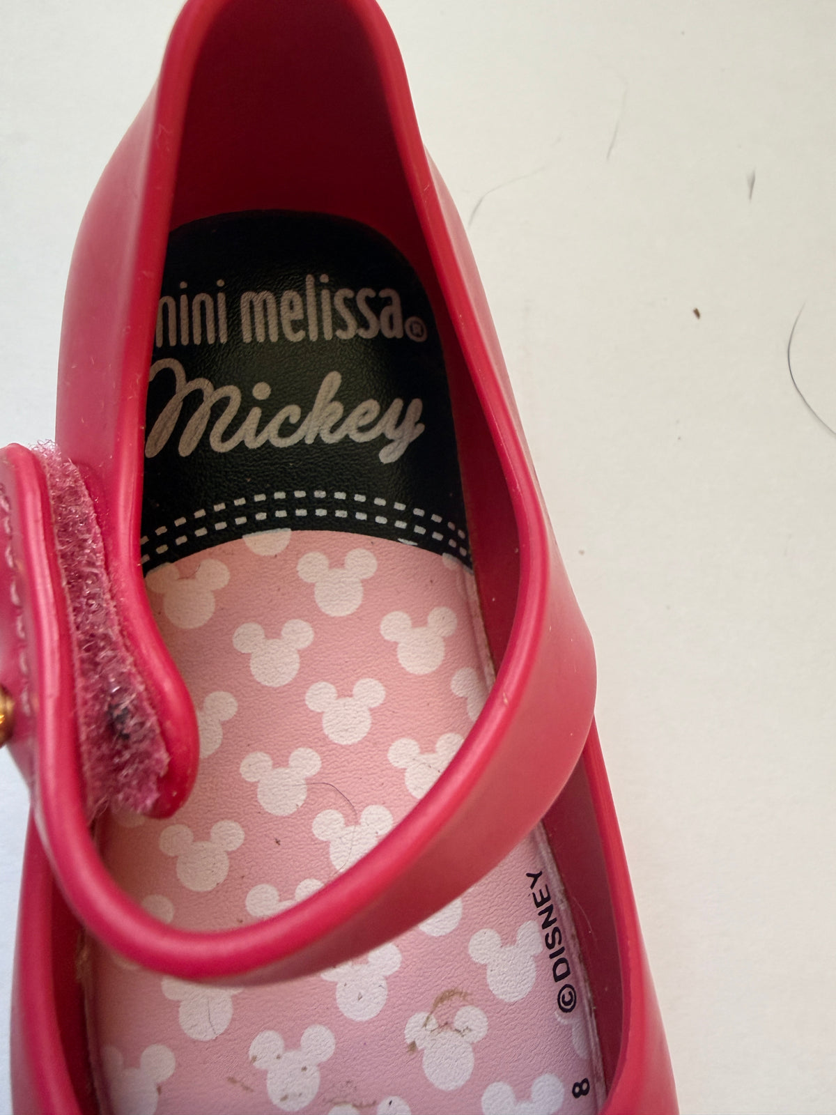 #170 Mini Melissa Minnie and Mickey shoes girls 5C