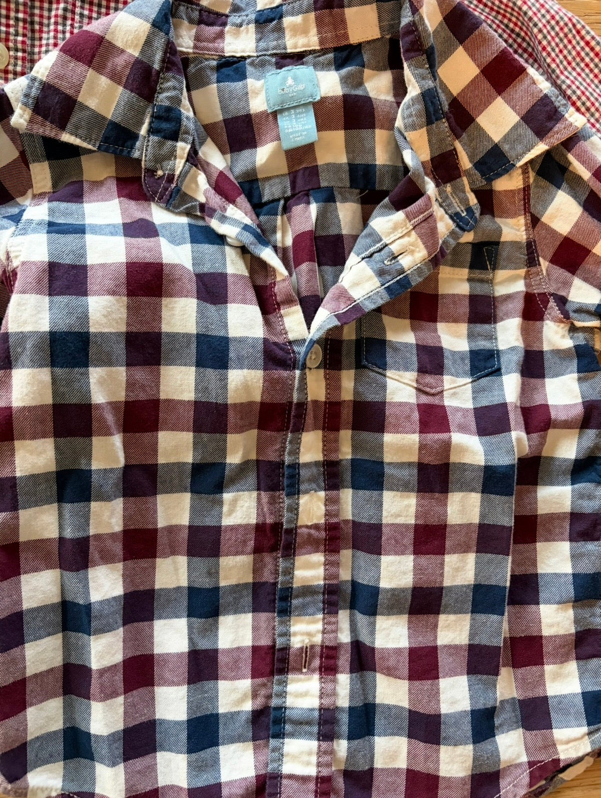 #158 Boys Size 3T Plaid Button Down Shirts Set