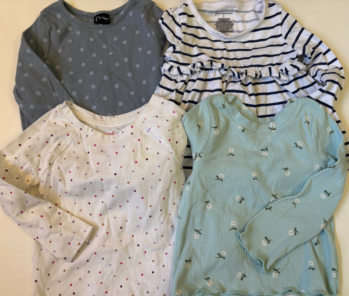 Seller 186 - Girls 2T Longsleeve Shirt Bundle ( Set of 4) - VGUC