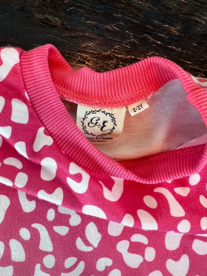 Seller #94: Girl's Pink Leopard Sweatshirt