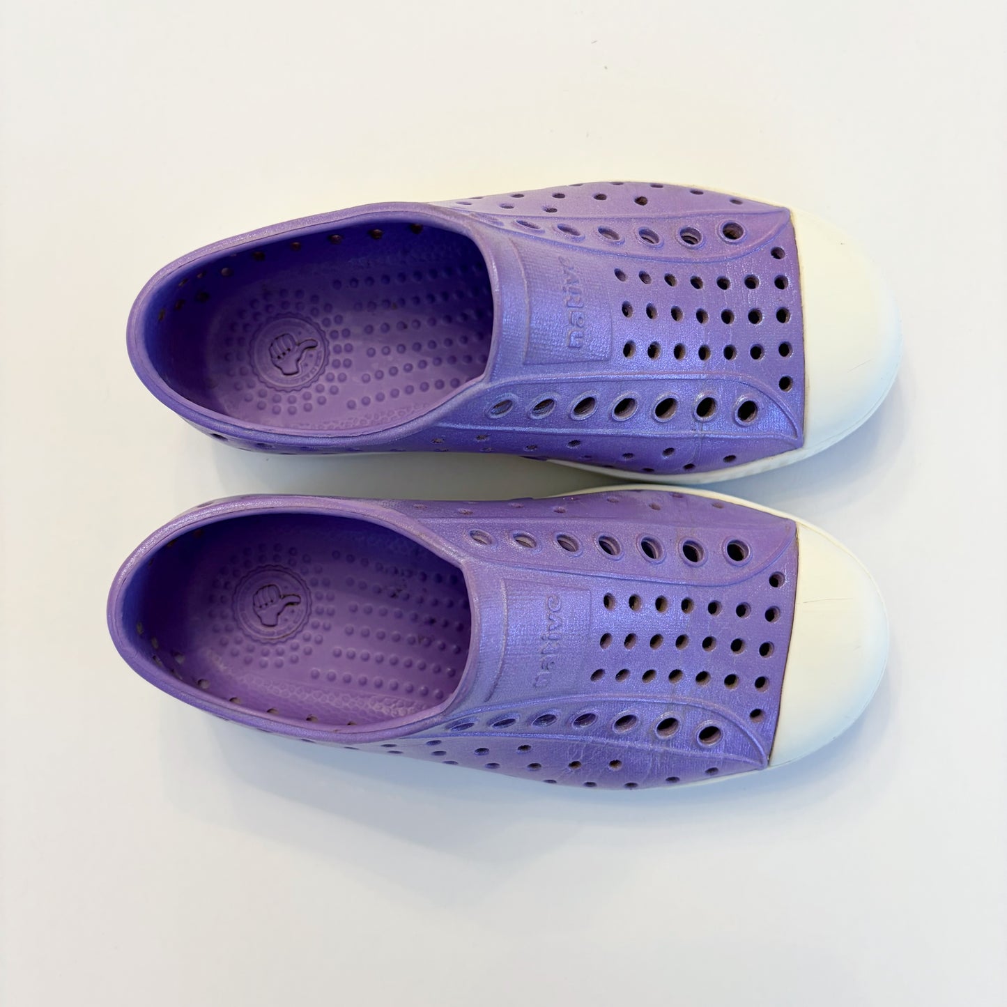 #79 | Size 10 | Native GIrls Purple Irridescent Shoes