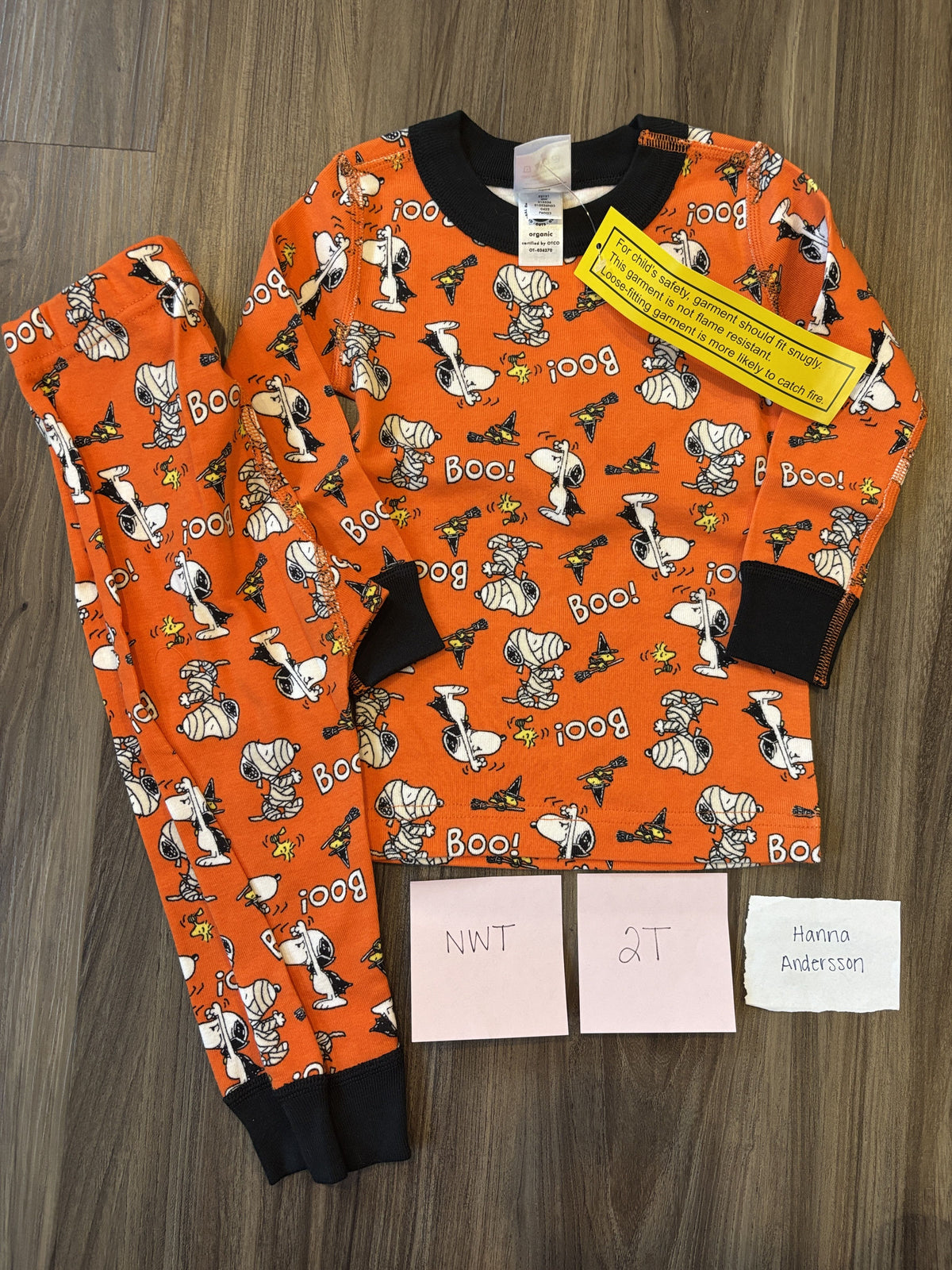#138 - 2T NWT Hanna Andersson Boo Snoopy PJs