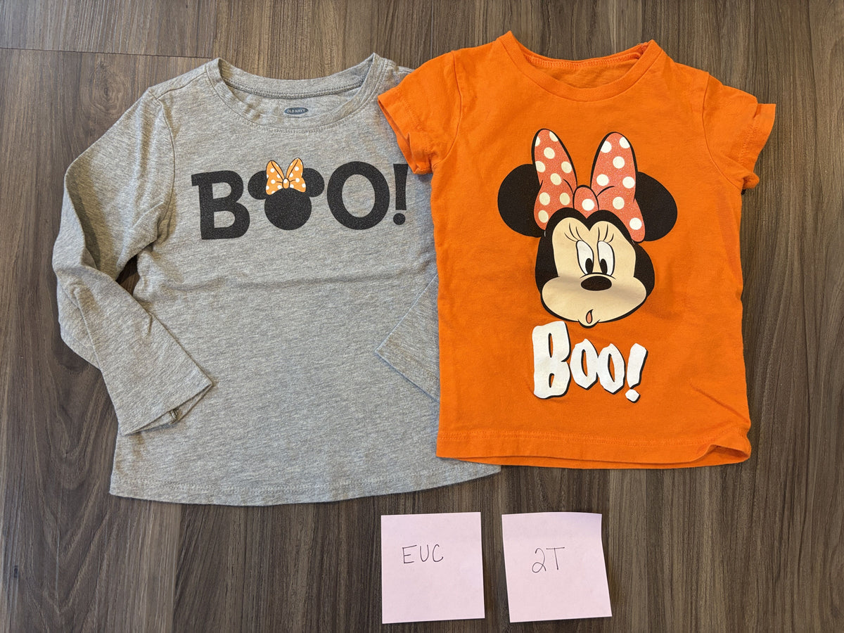 #138 - 2T EUC (2) Minnie Mouse Halloween TShirts