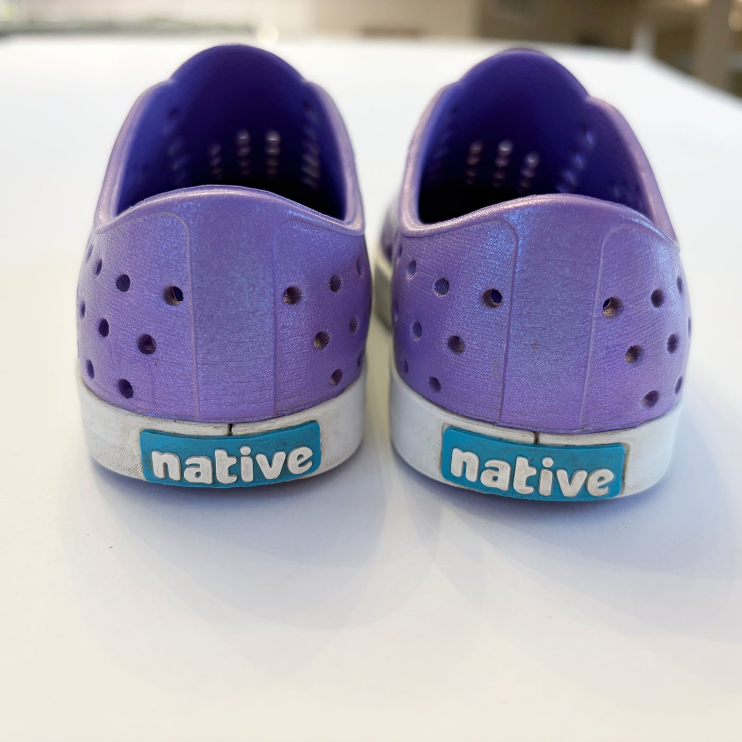 #79 | Size 10 | Native GIrls Purple Irridescent Shoes