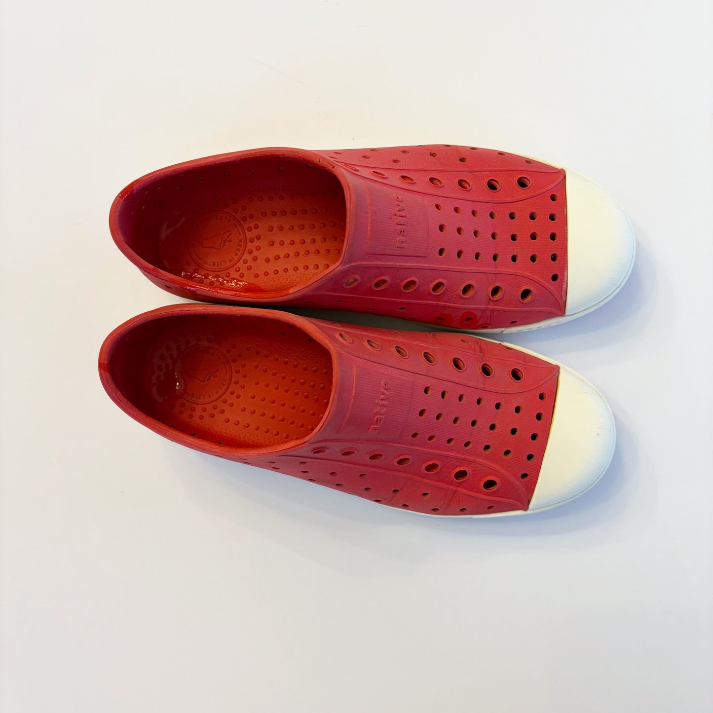 #79 | Size J2 | Native Boys Red Shoes