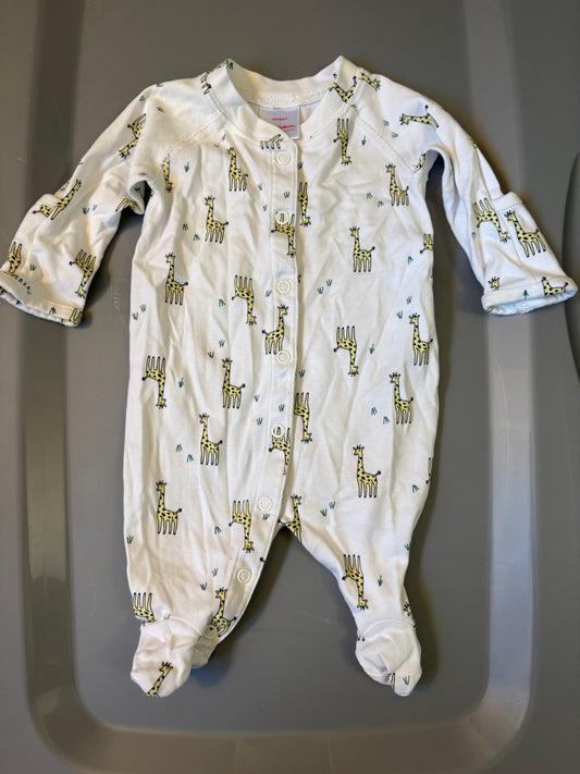 Seller 186 - Hanna Andersson Giraffe PJs Newborn - EUC