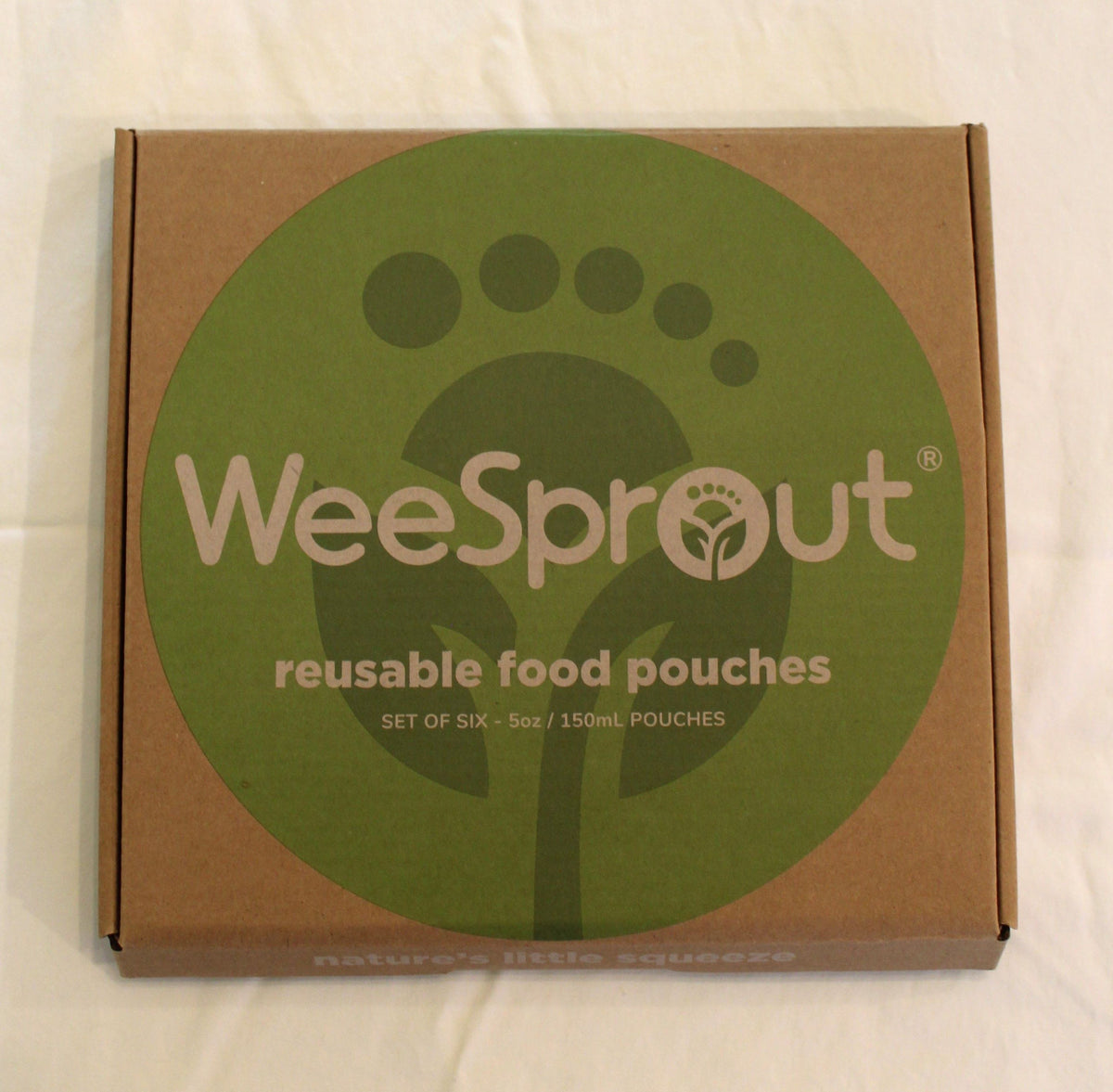 #168 WeeSprout reusable food pouches - set of 6 - new in box