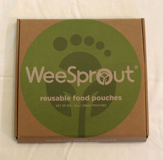 #168 WeeSprout reusable food pouches - set of 6 - new in box