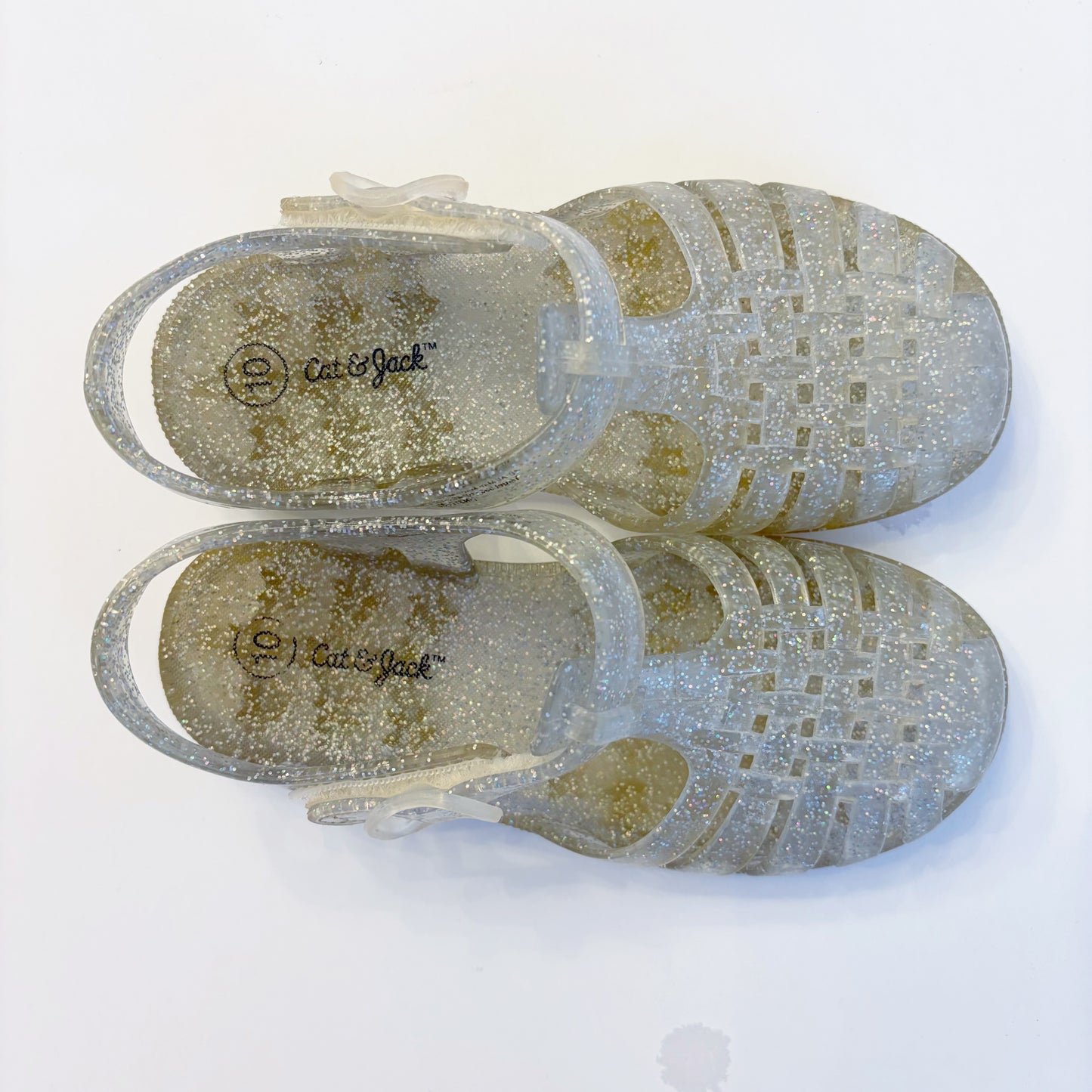 #79 | Size 10 | Cat & Jack Girls Sparkle Jelly Shoes