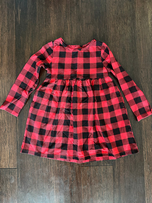 Seller 42, Wonder Nation Buffalo Plaid Cotton Dress, EUC, 4t