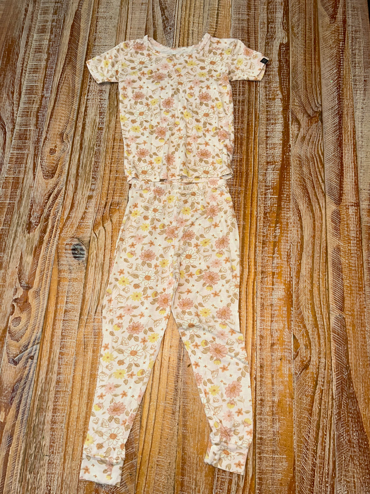 #4 Modern Moments Pink Floral Pajamas Girls 4T