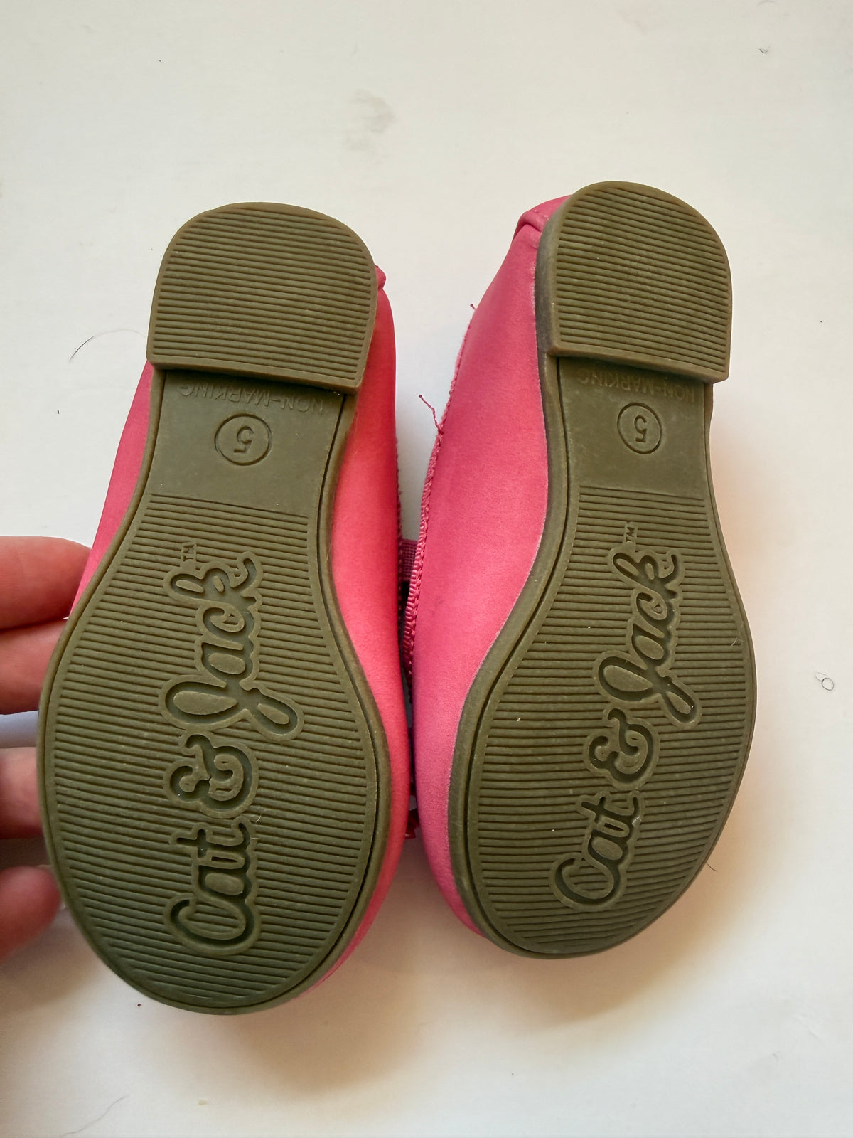 #170 Cat and Jack pink ballet flats girls 5C