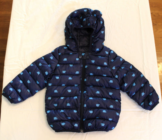 #168 18-24m Boys coat w/ elephant print  *reduced*