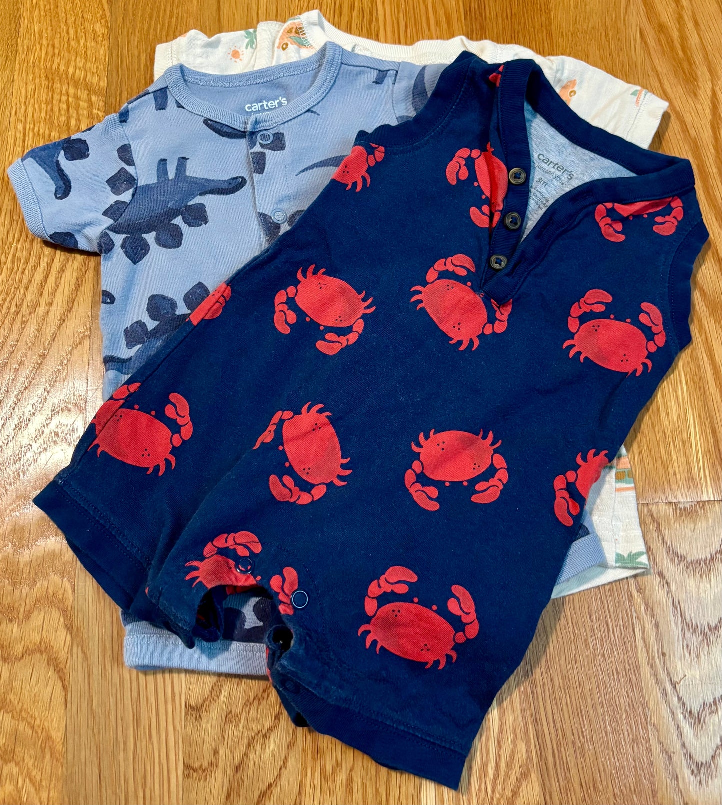REDUCED Seller #139 Carter's Boys Rompers 3M - set of three