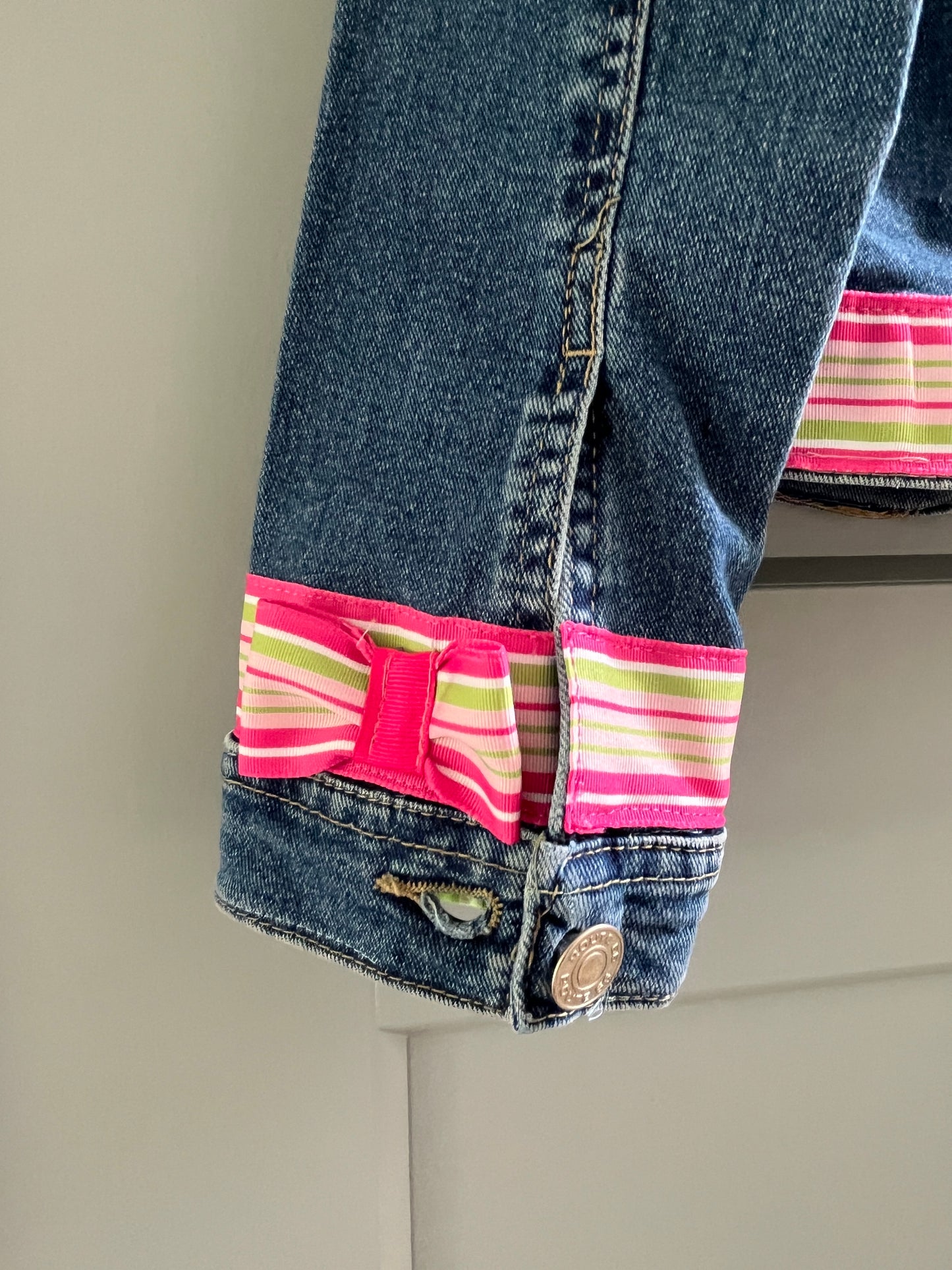 137 Girls XL (14/16) women's XS jean jacket Lilly pulitzer inspo. BNWT MULTIPLE PICTURES FOR DETAIL