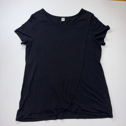 Seller 189 Women’s Large Old Navy Black Maternity Cross-Front Nursing Top EUC